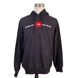 The North Face Never Stop Exploring Spellout Hoodie Men’s Medium Black